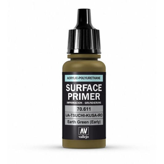Vallejo Surface Primer Polyurethane - Primer Earth Green (Early) 17ml bottle