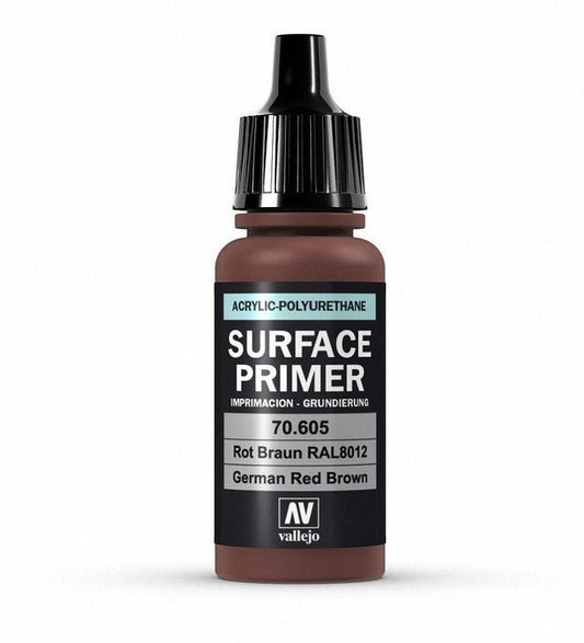 Vallejo Surface Primer Polyurethane - Primer German Red Brown (RAL 8012) 17ml bottle
