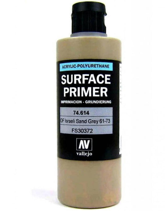 Vallejo Surface Primer Polyurethane - Primer IDF Israel Sand Grey 200ml bottle