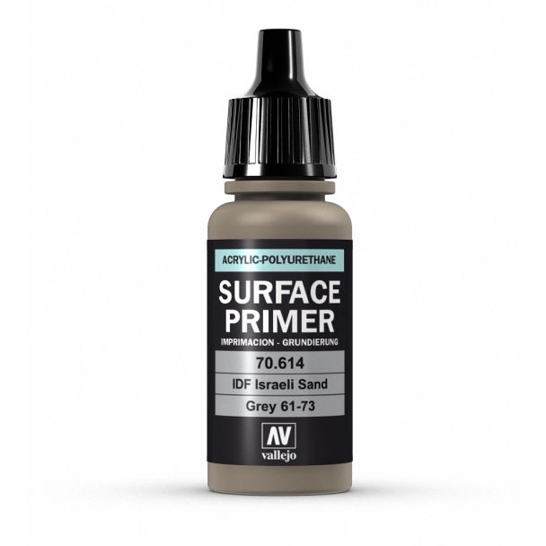 Vallejo Surface Primer Polyurethane - Primer IDF Israeli Sand Grey 61-7 FS30372 17ml bottle