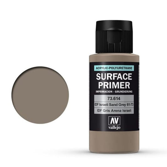 Vallejo Surface Primer Polyurethane - Primer IDF Israeli Sand Grey 61-73 FS30372 60ml bottle