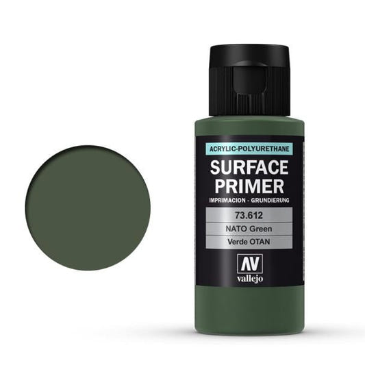 Vallejo Surface Primer Polyurethane - Primer Nato Green FS34094 60ml bottle