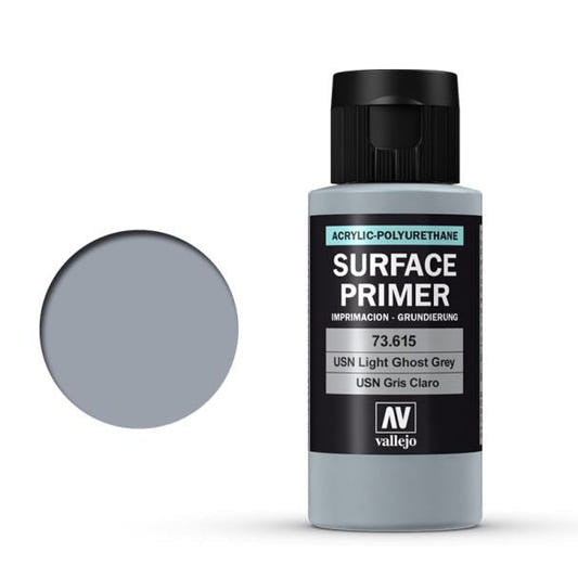 Vallejo Surface Primer Polyurethane - Primer USN Light Ghost Grey FS36375 60ml bottle