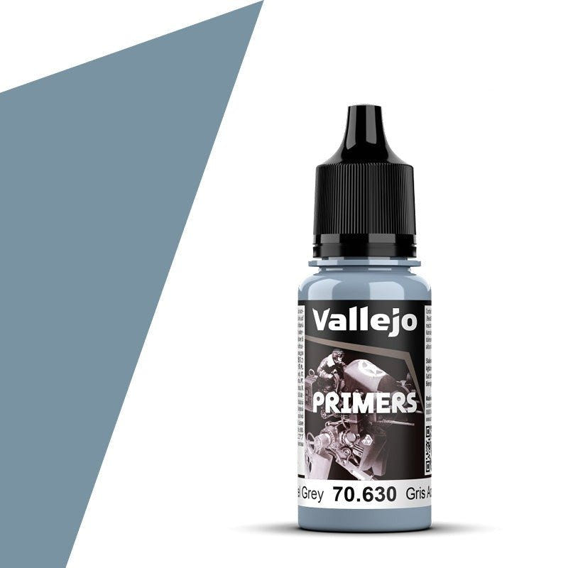 Vallejo Polyurethane Polyurethane Steel Grey (18ml) acrylic paint bottle
