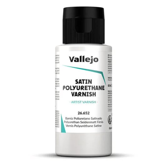 Vallejo Polyurethane - Varnish Satin 60ml hobby bottle