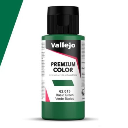 Vallejo Premium Color Premium Color 60ml – Basic Green 60ml airbrush paint bottle
