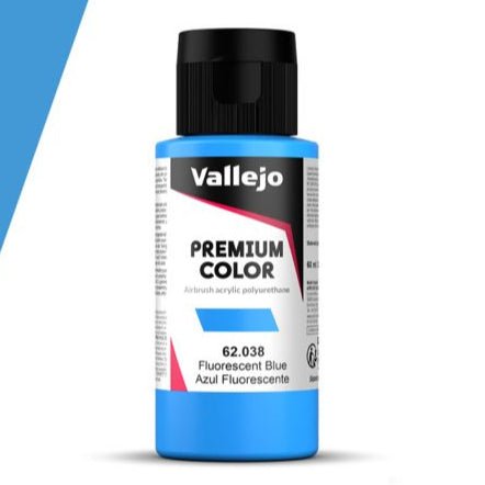 Vallejo Premium Color Premium Color 60ml - Blue Flourescent 60ml airbrush paint bottle