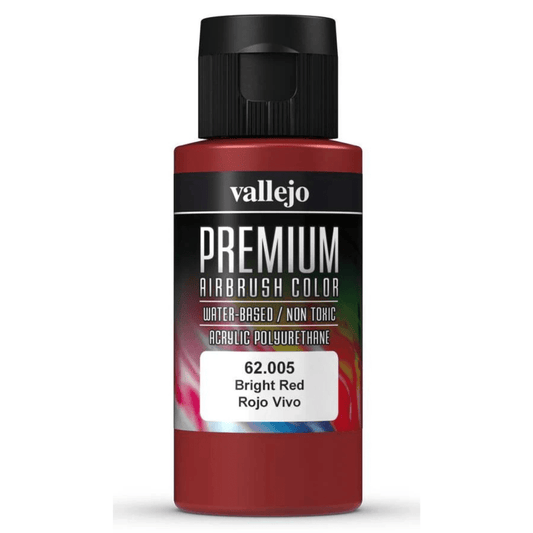 Vallejo Premium Color Premium Color 60ml - Bright Red 60ml airbrush paint bottle