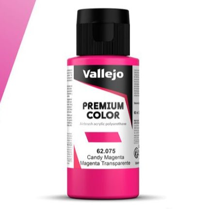 Vallejo Premium Color Premium Color 60ml - Candy Magenta 60ml airbrush paint bottle