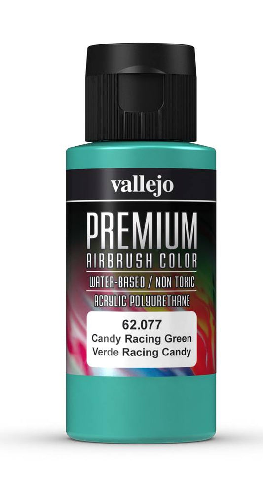 Vallejo Premium Color Premium Color 60ml - Candy Racing Green 60ml airbrush paint bottle