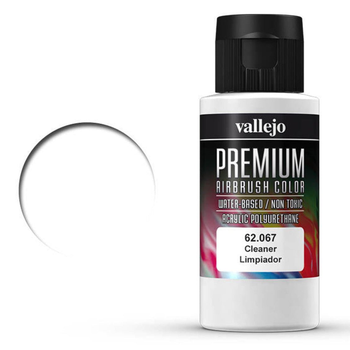 Vallejo Premium Color Premium Color 60ml - Cleaner 60ml airbrush paint bottle