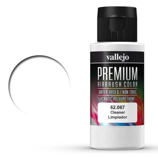 Vallejo Premium Color Premium Color 60ml - Cleaner 60ml airbrush paint bottle