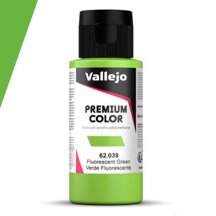 Vallejo Premium Color Premium Color 60ml - Green Flourescent 60ml airbrush paint bottle