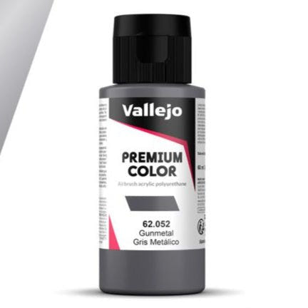 Vallejo Premium Color Premium Color 60ml - Gunmetal 60ml airbrush paint bottle