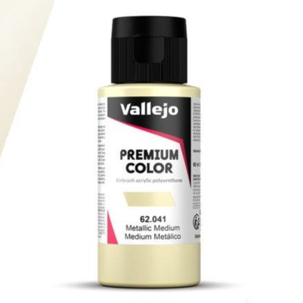 Vallejo Premium Color Premium Color 60ml - Metallic Medium 60ml airbrush paint bottle