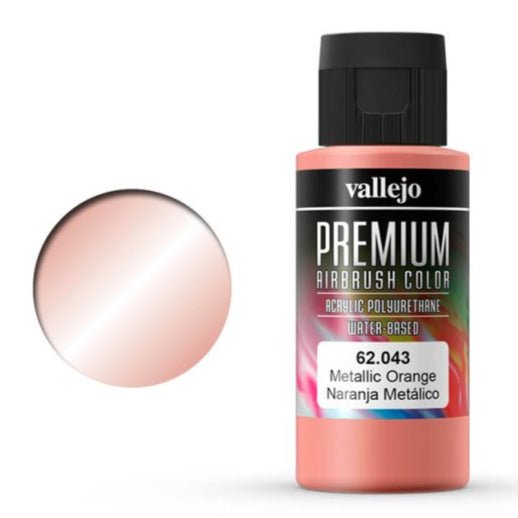 Vallejo Premium Color Premium Color 60ml - Metallic Orange 60ml airbrush paint bottle