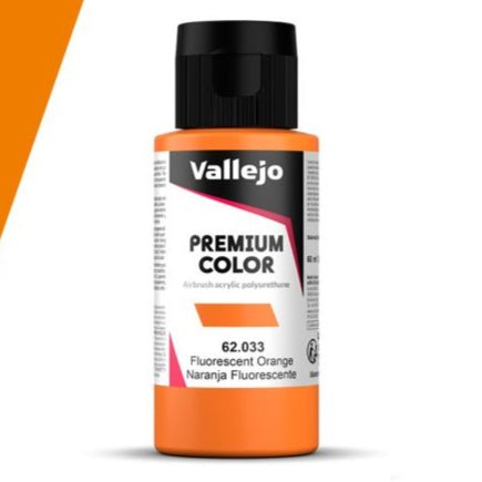 Vallejo Premium Color Premium Color 60ml - Orange Flourescent 60ml airbrush paint bottle