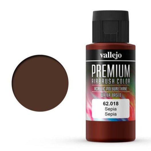 Vallejo Premium Color Premium Color 60ml - Sepia 60ml airbrush paint bottle
