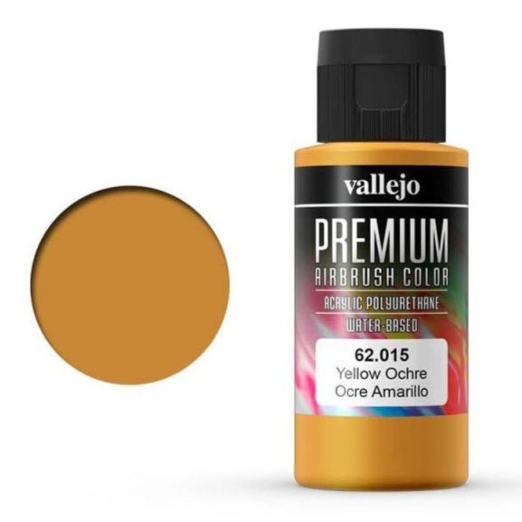 Vallejo Premium Color Premium Color 60ml – Yellow Ochre 60ml airbrush paint bottle