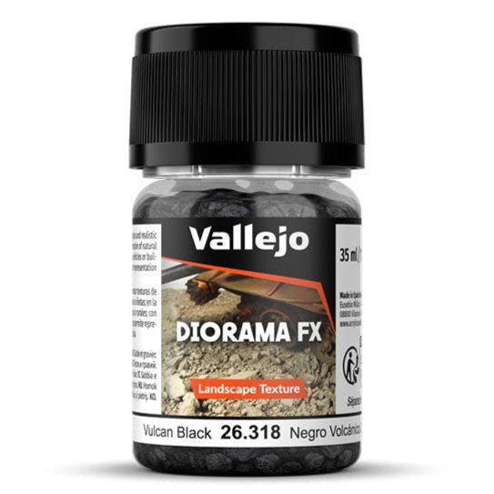 Vallejo Vulcan Black 2-5mm ground texture for bases and dioramas