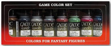 Vallejo Model Wash Washes Set - 8 x 17ml shading wash bottle