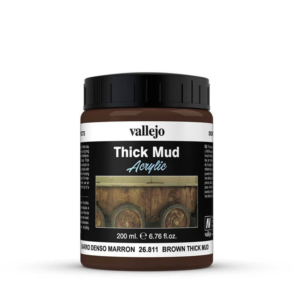 Vallejo Weathering Effects Weathering Effects 200ml - Brown Thick Mud texture bottle