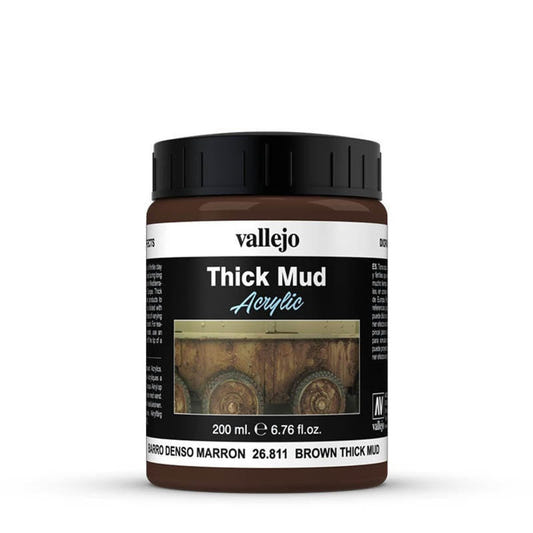 Vallejo Weathering Effects Weathering Effects 200ml - Brown Thick Mud texture bottle