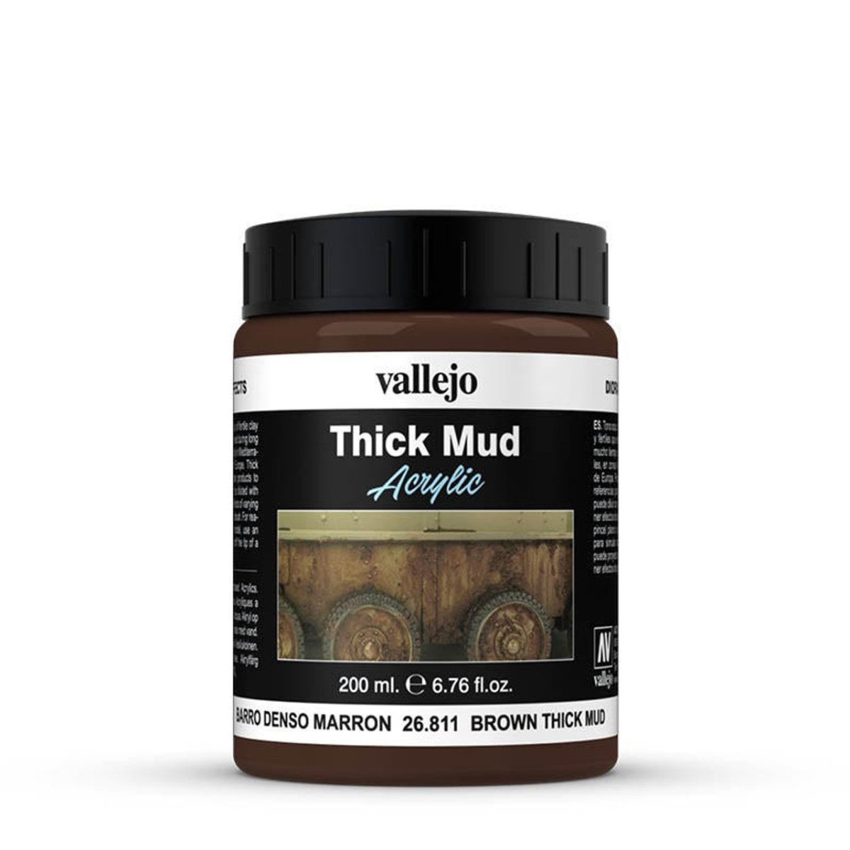 Vallejo Weathering Effects Weathering Effects 200ml - Brown Thick Mud texture bottle