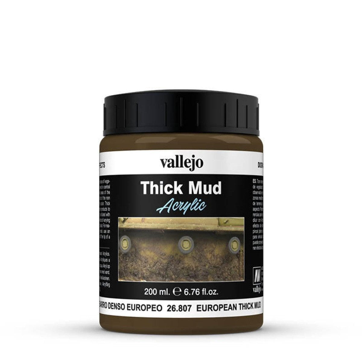 Vallejo Weathering Effects Weathering Effects 200ml - European Thick Mud texture bottle