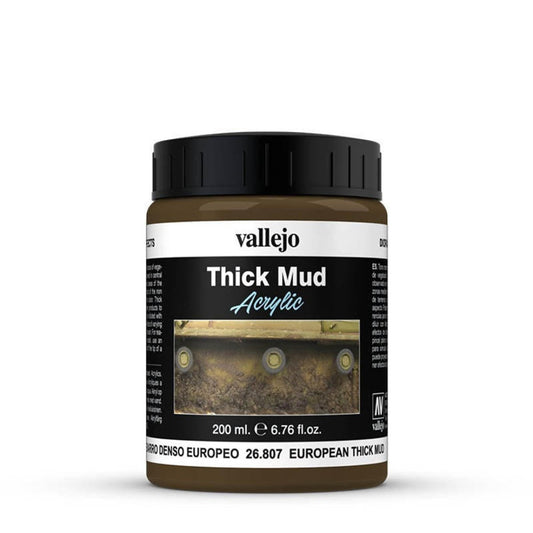 Vallejo Weathering Effects Weathering Effects 200ml - European Thick Mud texture bottle