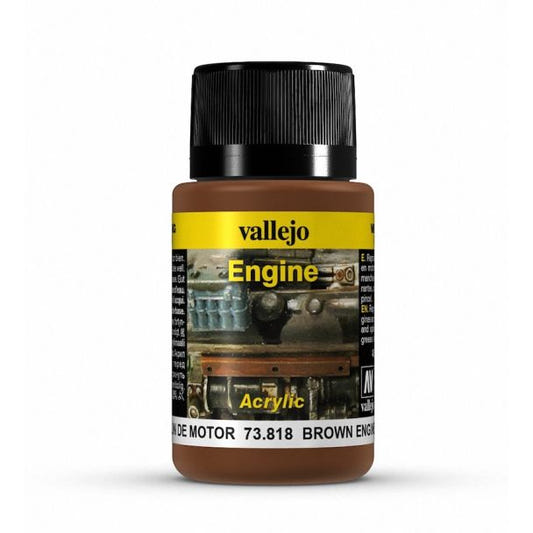 Vallejo Weathering Effects Weathering Effects 40ml - Brown Engine Soot texture bottle