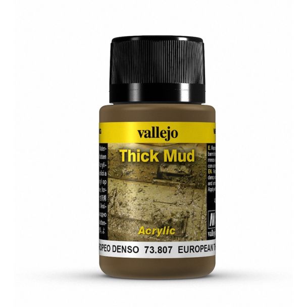 Vallejo Weathering Effects Weathering Effects 40ml - European Thick Mud texture bottle