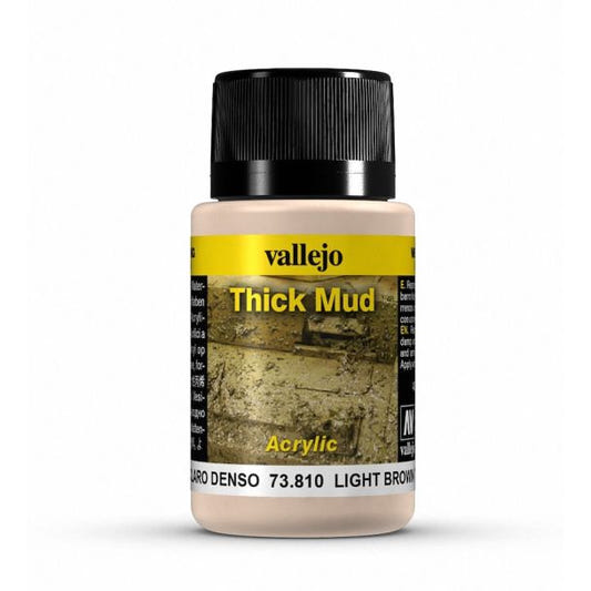 Vallejo Weathering Effects Weathering Effects 40ml - Light Brown Thick Mud texture bottle