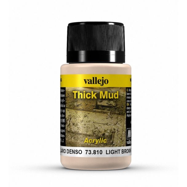 Vallejo Weathering Effects Weathering Effects 40ml - Light Brown Thick Mud texture bottle