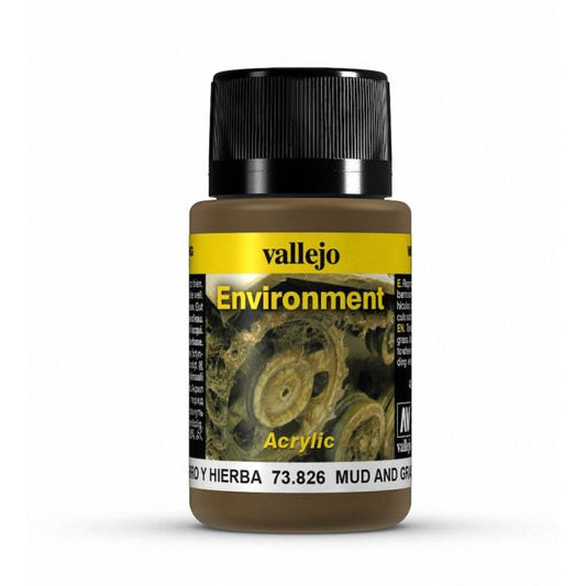 Vallejo Weathering Effects Weathering Effects 40ml - Mud and Grass Effect texture bottle