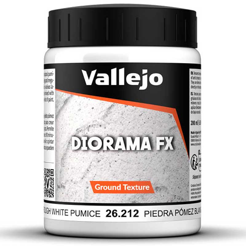 Vallejo White Pumice 200ml ground texture for bases and dioramas