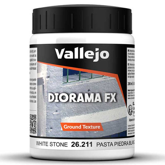 Vallejo White Stone Paste 200ml ground texture for bases and dioramas