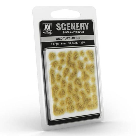Vallejo Wild Tuft - Beige, Large self-adhesive grass tufts for basing
