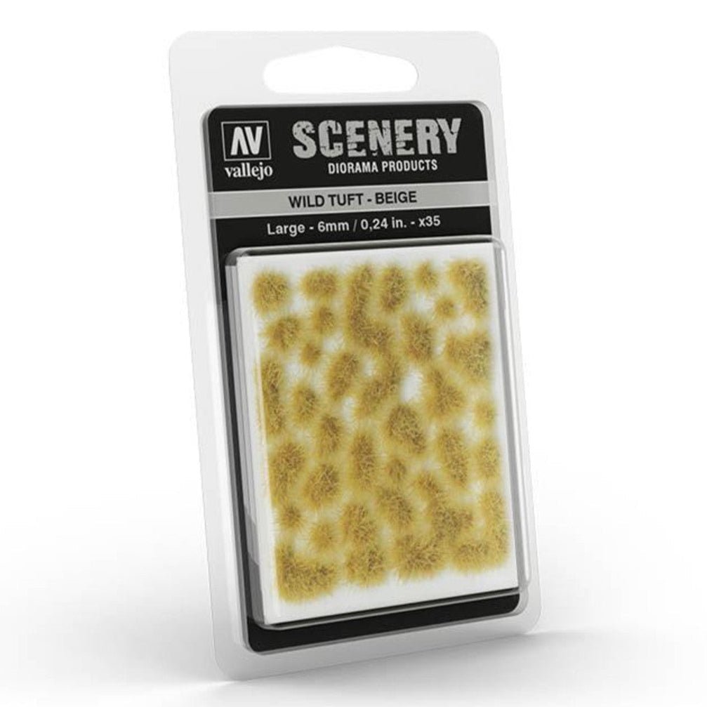 Vallejo Wild Tuft - Beige, Large self-adhesive grass tufts for basing