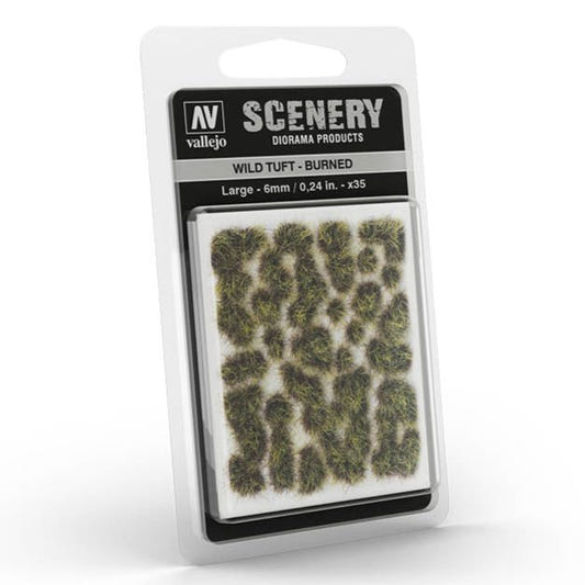 Vallejo Wild Tuft - Burned, Large self-adhesive grass tufts for basing