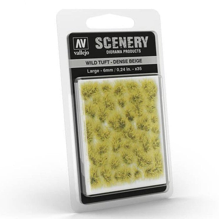 Vallejo Wild Tuft - Dense Beige, Large self-adhesive grass tufts for basing