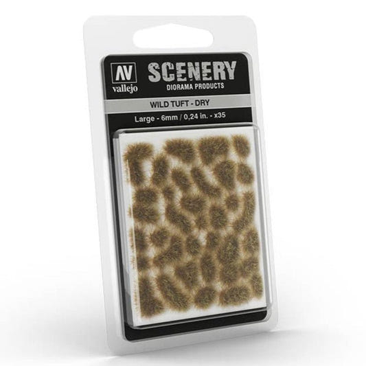 Vallejo Wild Tuft - Dry, Large self-adhesive grass tufts for basing