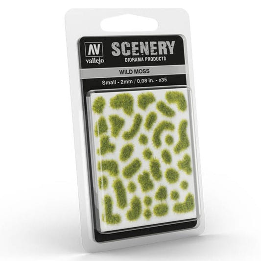 Vallejo Wild Tuft - Wild Moss, Small self-adhesive grass tufts for basing