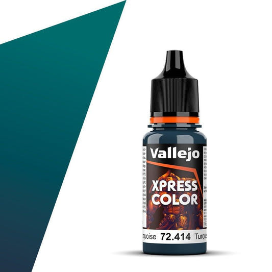 Vallejo Xpress Color Xpress Color Caribbean Turquoise (18ml) contrast paint dropper bottle