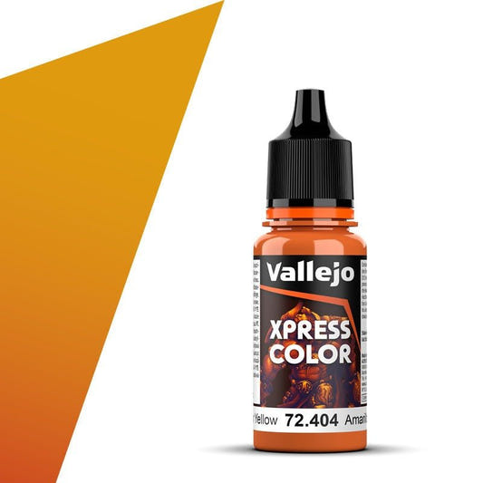 Vallejo Xpress Color Xpress Color Nuclear Yellow (18ml) contrast paint dropper bottle