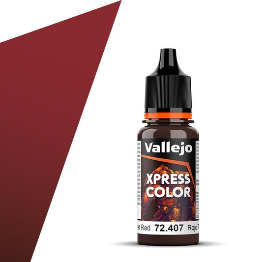 Vallejo Xpress Color Xpress Color Velvet Red (18ml) contrast paint dropper bottle