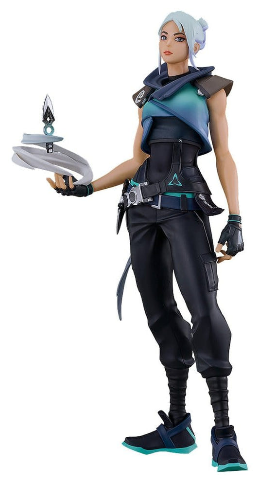 Good Smile Company Pop Up Parade Valorant Jett figure holding a throwing knife, front view