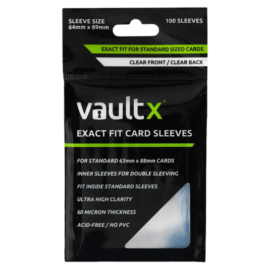 VaultX Exact Fit Standard Card Sleeves - 100 - Loaded Dice