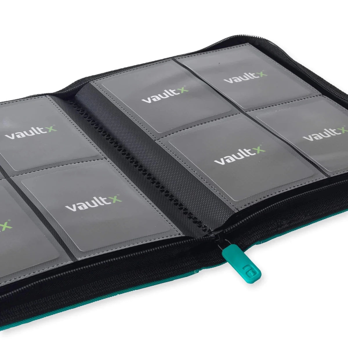 VaultX Exo-Tec Zip Binder - 4 Pocket - Ocean Blue (Teal)
