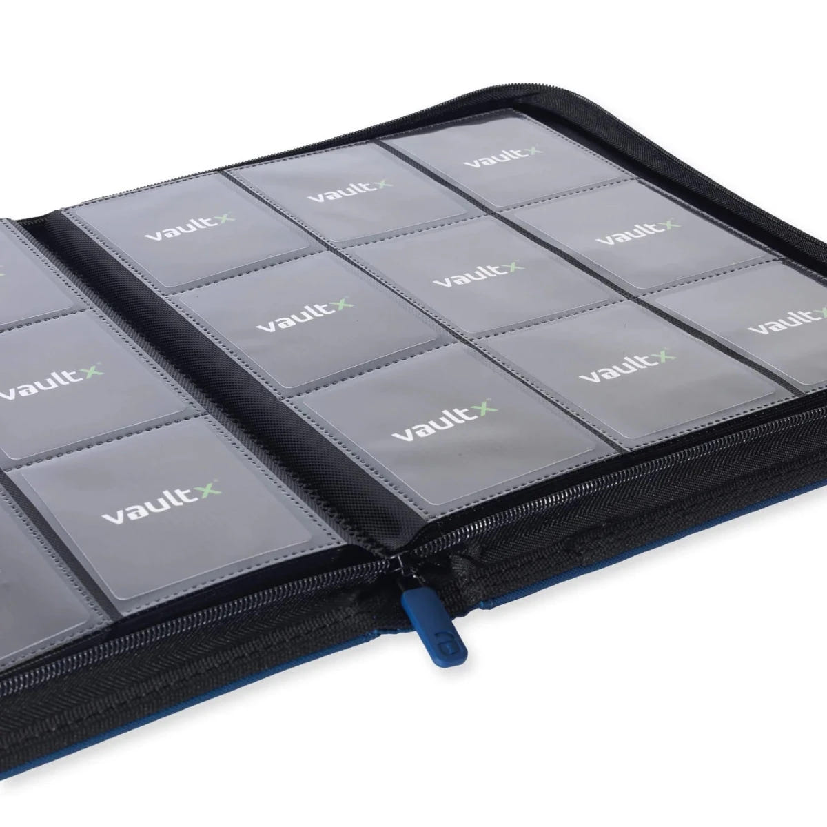 VaultX Exo-Tec Zip Binder - 9 Pocket - Blue